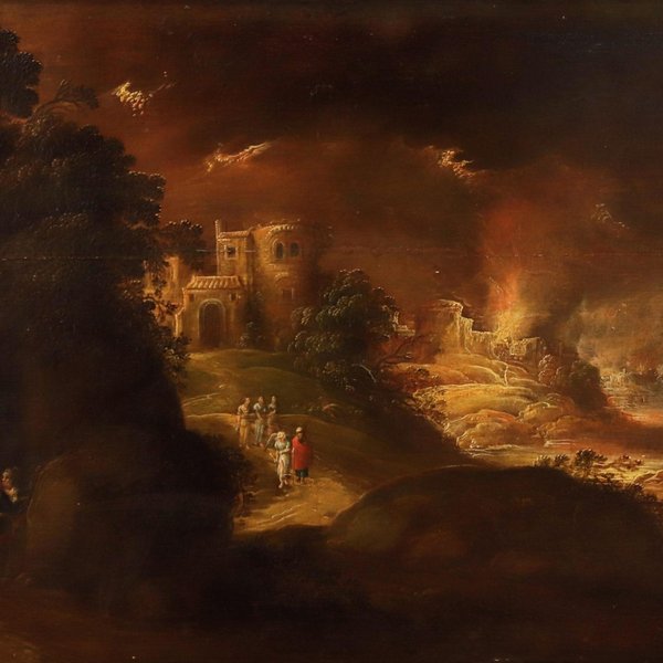 «Пейзаж со сценами бегства семьи Лота из Содома» – выставка одной картины