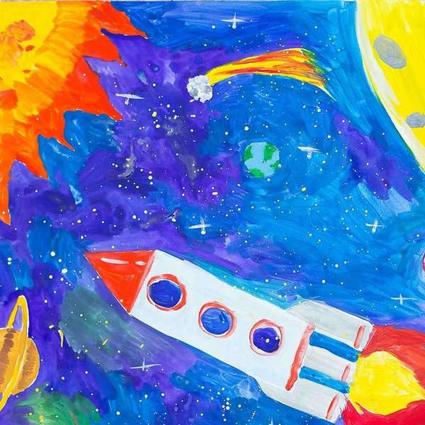 «Я рисую космос, звёзды и полёт!»
